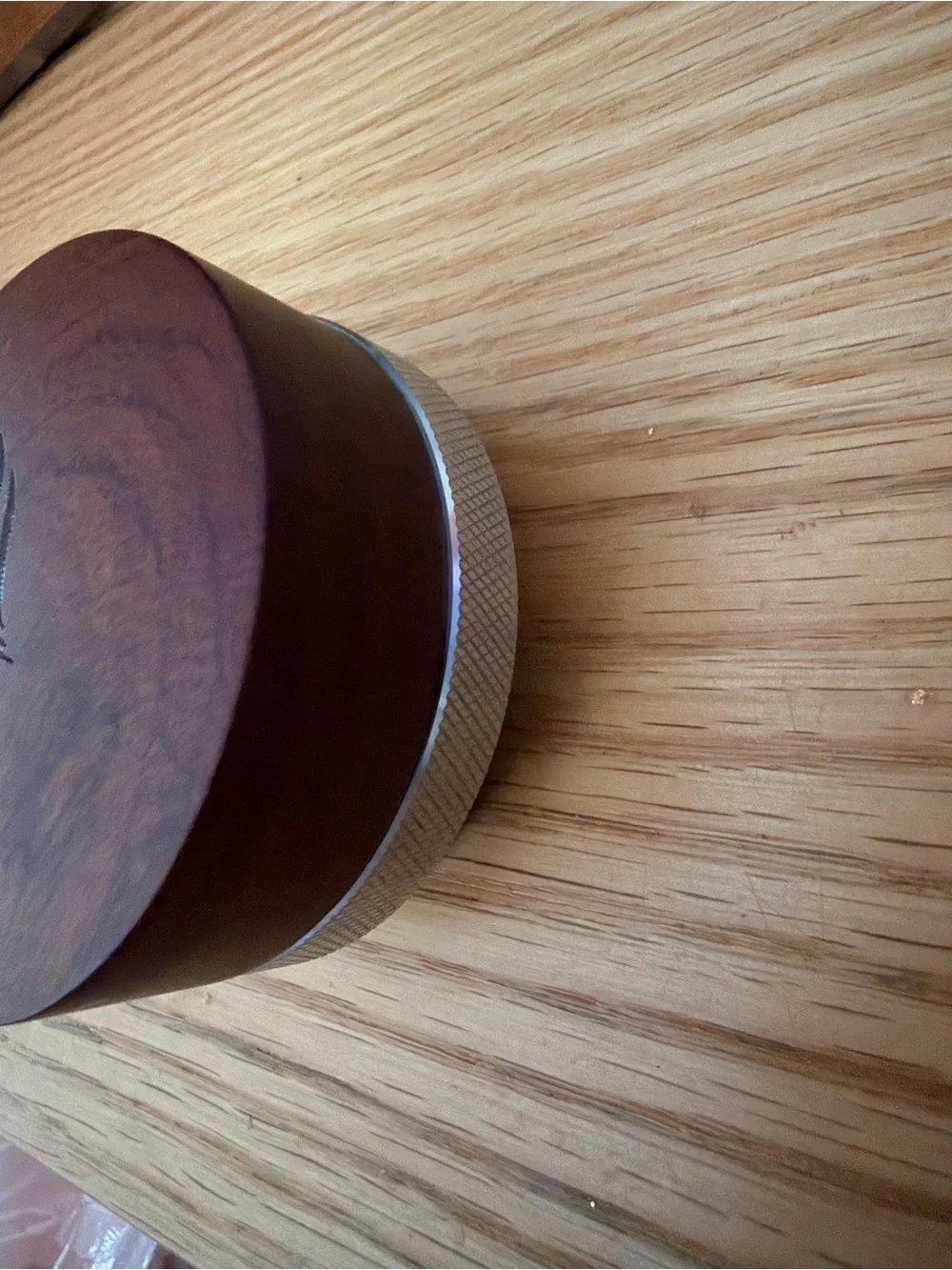 54mm Espresso Distribution Tool in Stainless Steel / Rosewood w/Adjustable Depth